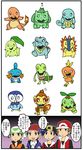  absurdres bad_art bulbasaur charmander chikorita child_drawing chimchar cyndaquil gold_(pokemon) hibiki_(pokemon) kouki_(pokemon) mudkip piplup pokemon red_(pokemon) spoo squirtle torchic totodile translated treecko turtwig what yuuki_(pokemon) 