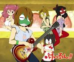  akiyama_mio cake dororo giroro guitar hinata_natsumi hirasawa_yui k-on! keroro_gunsou kotobuki_tsumugi kururu_(keroro_gunsou) nakano_azusa strawberry tainaka_ritsu tamama transparent 