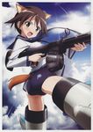  gun miyafuji_yoshika nekomimi screening strike_witches tail takamura_kazuhiro 