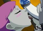  animated_gif cyborg fellatio hard jinx lick rub semen teen_titans tongue 