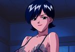  animated_gif blue_hair bra lingerie miki_(viper) nipples oppai short_hair solo undressing viper viper_ctr 