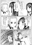  akiyama_mio bad_id bad_pixiv_id comic greyscale hairband imminent_kiss k-on! long_hair monochrome multiple_girls shimofuri_kaeru short_hair table tainaka_ritsu translated wrist_grab yuri 