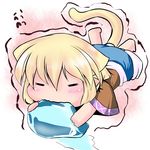  animal_ears blonde_hair cat_ears cat_tail chibi closed_eyes extra_ears hoshizuki_(seigetsu) ice kemonomimi_mode melting mizuhashi_parsee puru-see solo tail touhou trembling water 