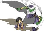  black_hair cape dragon_ball dragonball_z green_skin piccolo son_gohan 