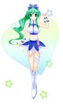  arianoir green_eyes green_hair kochiya_sanae long_hair magical_girl parody precure solo touhou 
