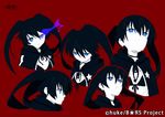  black_hair black_rock_shooter black_rock_shooter_(character) blue_eyes flame huke jacket jaket pale_skin twintails 