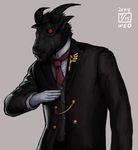  formal gloves goat goatman ikeda_(cpt) male_focus necktie solo suit umineko_no_naku_koro_ni 