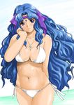  blue_eyes blue_hair jewelry long_hair necklace shiny shiny_skin shu-z solo super_robot_wars super_robot_wars_the_lord_of_elemental wendy_rasm_iknart 