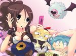  blue_eyes brown_hair munna pokemon pokemon_(game) pokemon_bw roggenrola scraggy shorts simipour touko_(pokemon) white_(pokemon) woobat 