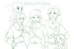  bad_id bad_pixiv_id earrings english gloves hat jewelry link male_focus monochrome multiple_boys multiple_persona pointy_ears saiba_(henrietta) smile the_legend_of_zelda the_legend_of_zelda:_ocarina_of_time the_legend_of_zelda:_skyward_sword the_legend_of_zelda:_the_wind_waker the_legend_of_zelda:_twilight_princess toon_link young_link 