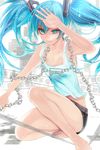  aqua_eyes aqua_hair bad_id bad_pixiv_id barefoot chain error hatsune_miku highres legs long_hair solo tcb twintails vocaloid wrong_feet 