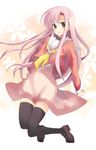  bad_id bad_pixiv_id brown_eyes hayate_no_gotoku! highres katsura_hinagiku long_hair pink_hair school_uniform serafuku solo thighhighs yamamoto1038 