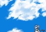  bad_id bad_pixiv_id character_request cloud copyright_request day scarf sky solo ume_(noraneko) 