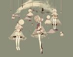  bad_id bad_pixiv_id barefoot blonde_hair bloomers doll doll_joints hanging original rain rope see-through shikimi_(yurakuru) simple_background teruterubouzu underwear 