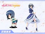  black_hair blue_eyes chibi d-eve_in_you dress gokokukyou panties short_hair skirt_lift takeoka_minami underwear 