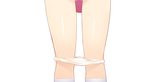  hoppege legs minakami_mai nichijou out-of-frame_censoring panties panty_pull socks solo underwear 
