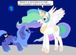  duo earth equine female feral friendship_is_magic horn mammal moon my_little_pony pegacorn princess_celestia_(mlp) princess_luna_(mlp) sibling sisters space t_brony trollestia winged_unicorn wings 