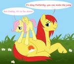  cartoonlion cute english_text equine female feral fluttershy&#039;s_father_(mlp) fluttershy_(mlp) friendship_is_magic g1 hair horse male mammal my_little_pony pegasus pink_hair pony sunburst_(mlp) text wings 