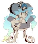  1boy boots chair crown full_body kaito king male male_focus solo vocaloid white_background 