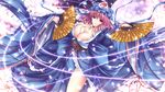  bad_id bad_pixiv_id breasts cleavage fan folding_fan hat highres large_breasts legs mikan_(5555) pink_eyes pink_hair saigyouji_yuyuko short_hair side_slit solo thighs touhou 