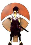  black_hair highres male_focus mushina_suzume naruto naruto_(series) red_eyes solo uchiha_sasuke uchiha_symbol 