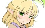  [] ahoge animated animated_gif blonde_hair blush ear_wiggle face frown green_eyes mizuhashi_parsee non-web_source pointy_ears short_hair solo touhou tsundere 