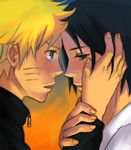  gradient gradient_background male_focus md5_mismatch multiple_boys nagaa naruto uchiha_sasuke uzumaki_naruto wrist_grab yaoi 