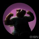  clothing hippo keyboard murray official_art shadow shirt sly_cooper_(series) solo standing unknown_artist watermark 