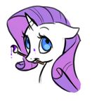  brush cub equine female feral filly friendship_is_magic hair horn horse long_hair mammal my_little_pony plain_background pony purple_hair rarity_(mlp) short_hair solo unicorn unknown_artist white_background young 