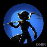  khopesh mammal official_art raccoon shadow sly_cooper sly_cooper_(series) solo standing unknown_artist watermark 