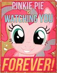  big_brother blue_eyes breaking_the_fourth_wall crossover english_text equine fallout fallout_equestria female friendship_is_magic fur horse mammal meme my_little_pony nineteen_eighty-four pink_fur pinkie_pie_(mlp) pony poster propaganda risenlordm solo text unknown_artist 