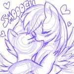  cub equine female feral friendship_is_magic kissing lesbian mammal megasweet monochrome my_little_pony pegasus purple_and_white rainbow_dash_(mlp) scootaloo_(mlp) scootalove sketch wings young 