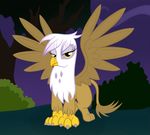  avian female forest friendship_is_magic gilda_(mlp) gryphon my_little_pony pissed tree 