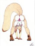  anthro anus breasts butt canine dog female malachi mammal nipples nude pussy raised_tail solo tail 
