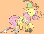  equine erthilo female feral fluttershy_(mlp) friendship_is_magic mammal mouse my_little_pony pegasus pied_piper rodent wings 