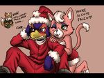 avian christmas duo embarrassed falco_lombardi feline female holidays icha-icha katt_monroe male mammal nintendo star_fox suit video_games xmas 