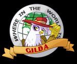  badge beak carmen_sandiego feathers female friendship_is_magic gilda_(mlp) gryphon hat looking_at_viewer map my_little_pony parody solo unknown_artist world yellow_eyes 