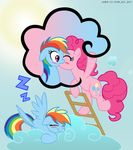  blush breaking_the_fourth_wall cloud don_ko don_komandorr dream equine eyes_closed female feral friendship_is_magic fur horse kissing ladder lesbian mammal my_little_pony pegasus pink_fur pinkie_pie_(mlp) pinkie_pie_out_of_fucking_nowhere pony rainbow_dash_(mlp) smile wing_boner wings 