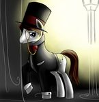  eyewear feral friendship_is_magic gentlecolt hat horse male mammal martini monocle my_little_pony pony solo top_hat unknown_artist unknown_pony 
