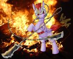  alicorn chain equine fire friendship_is_magic helmet horn knife male mammal mr_zero my_little_pony weapon winged_unicorn wings 