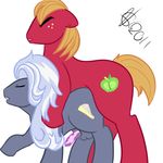  big_macintosh_(mlp) cutie_mark equine feral friendship_is_magic gay hoity_toity_(mlp) horse humping male mammal my_little_pony penis plain_background pony sex unknown_artist white_background 