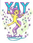  butterfly docpride equine eyes_closed female feral flower fluttershy_(mlp) friendship_is_magic hair horse insect mammal my_little_pony pegasus pink_hair plain_background pony white_background wings woo_yay yay 