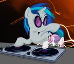  cutie_mark dj_booth equine female feral friendship_is_magic horn horse mammal my_little_pony okie_dokie_low_key okiedokielowkey pony sweetie_belle_(mlp) unicorn vinyl_scratch_(mlp) young 