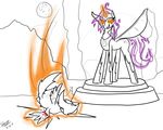  alicorn blood broken cruel equine female feral friendship_is_magic glowing_eyes horn magic mammal my_little_pony nightmare_moon_(mlp) pegasus plain_background rainbow_dash_(mlp) swatted telekinesis unknown_artist vicious violence white_background winged_unicorn wings 