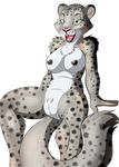  breasts chubby fat feline female green_eyes leopard looking_at_viewer mammal marc_leonhardt nipples nude overweight plain_background pussy snow_leopard solo white_background 
