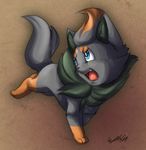  black black_fur canine feral fox fur mammal nintendo pok&#233;mon pok&eacute;mon solo tail tartii video_games zorua 