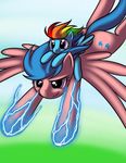  electricity equine female feral firefly_(mlp) foal friendship_is_magic g1 hair horse kloudmutt lightning mammal multi-colored_hair my_little_pony pegasus pony rainbow_dash_(mlp) rainbow_hair wings 