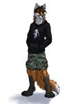  canine clothing fox hoodie icefoxx male mammal shorts solo standing tsaiwolf 