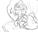  blue_eyes cosplay equine female feral friendship_is_magic hair horse mammal miss_kitty monochrome my_little_pony pink_hair pinkie_pie_(mlp) plain_background pony shell singing sketch solo the_great_mouse_detective unknown_artist white_background 