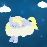  cloud derpy_hooves_(mlp) equine female feral friendship_is_magic hair mailbox mammal my_little_pony pegasus singing sleeping solo unknown_artist wings 